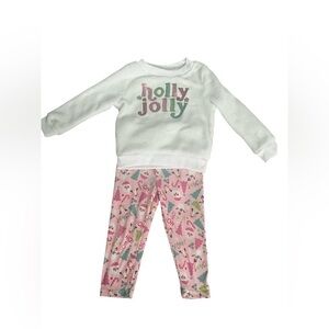 Just Lizzy Girl’s Holly Jolly Christmas Set. Size 2T. Great Condition.